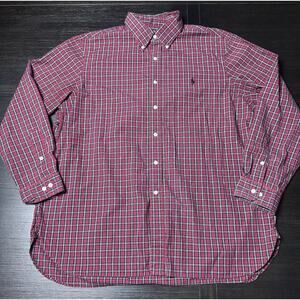 Polo Ralph Lauren Men’s Stretch Poplin Button Up Shirt Size 17.5 Plaid